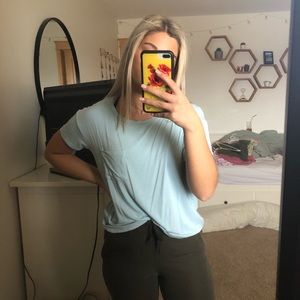 American Eagle Light Blue Soft & Sexy T-shirt